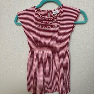 Mini Boden girls striped dress 5-6Y